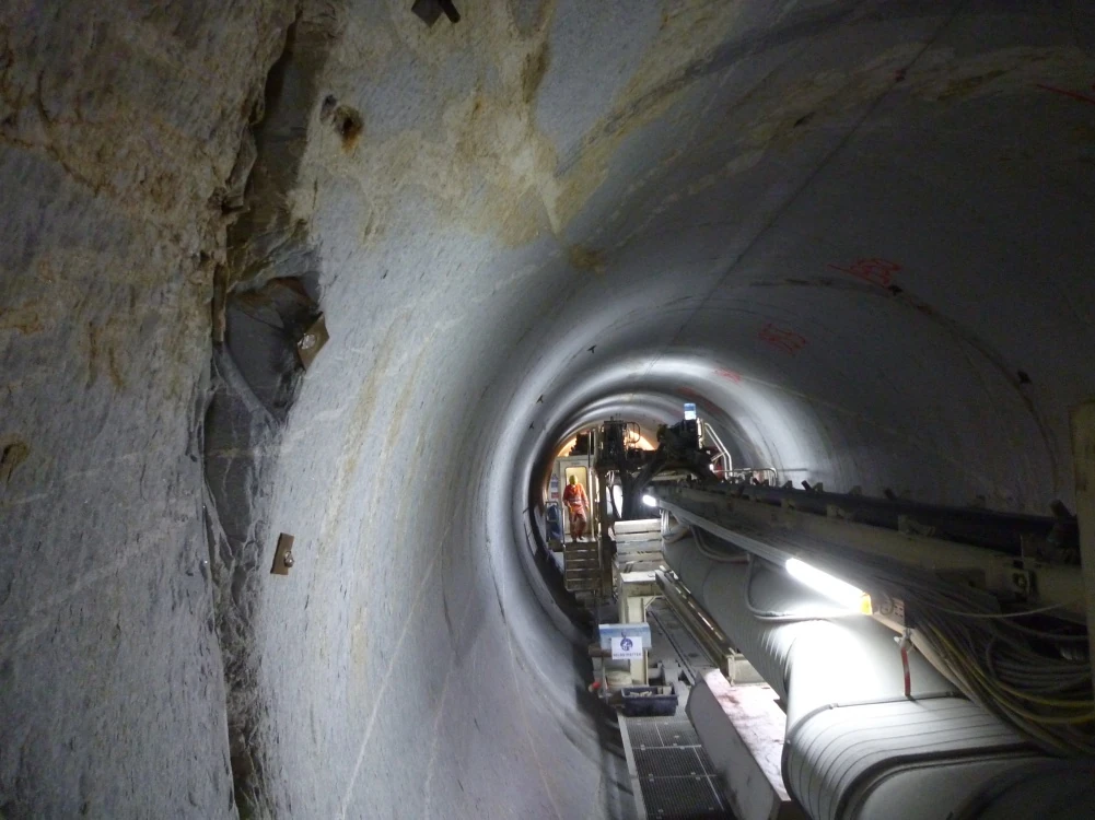 TBM-Vortrieb im Druckstollen
